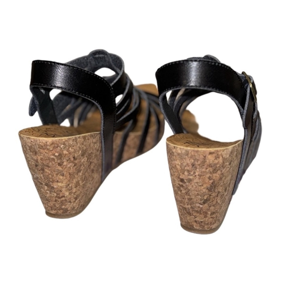 Blowfish Malibu Harper Vegan Cork Wedge Sandal in Black, Sz 8 NEW - Picture 7 of 8
